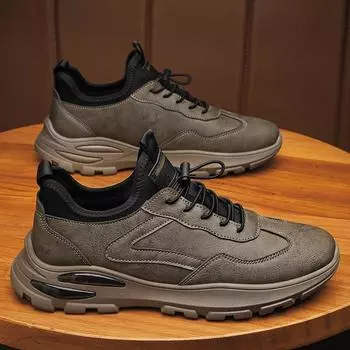 2025 однотонные модные мужские туфли зимние рабочие повседневные кожаные туфли мужские шнурки удобные универсальные спортивные туфли 39
