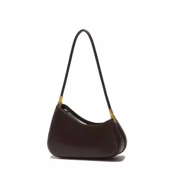 2025 осень и зима новая модная нишевая текстура универсальная сумка подмышкой корейская версия простая иностранная стильная переносная женская сумка через плечо чёрный