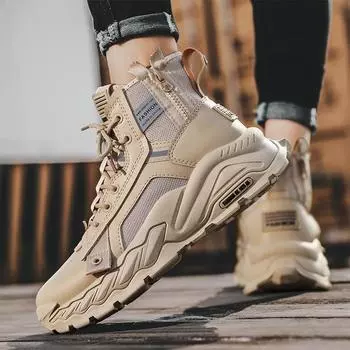 2025 осень и зима новые мужские высокие туфли на платформе с подошвой, увеличивающие рост, папины туфли тренд студенческие спортивные досуговые модные трендовые туфли 39 чёрный