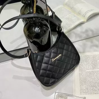 2025 осень и зима вышитая ромбовидная сумочка свежая и простая мини сумка под мышкой для мобильного телефона метод палка сумка