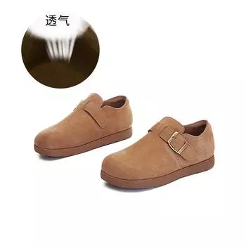 2025 осень кожаные одинарные туфли новая обувь женская обувь универсальные ретро спортивные балетки повседневные всеохватывающие белые туфли 35