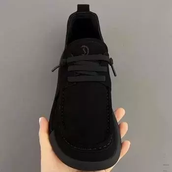 2025 осень мужская обувь классические универсальные деловые мокасины стиль пустоши повседневная матовая кожа обувь мода новые туфли 39 чёрный