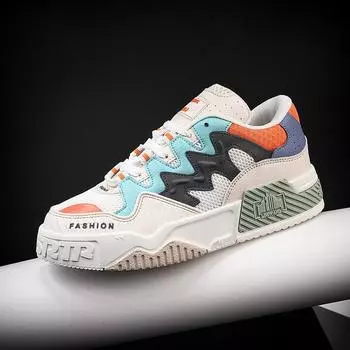 2025 осень новая мужская мода белый цвет соответствие тренд мужская обувь ретро повседневная спортивная молодежная мужская обувь 39