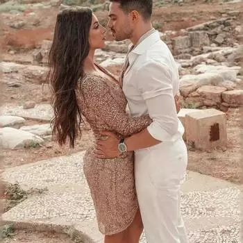 2025 осень новая женская одежда wish Дуньхуан сексуальное глубокое V-образное длинное рукав тонкое платье-карандаш S серебряный