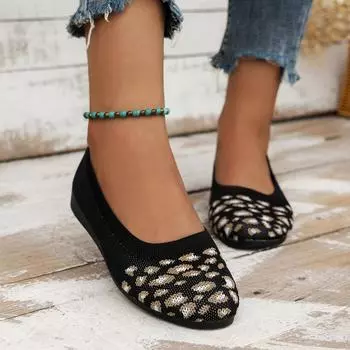 2025 осень новые большие размеры плоские туфли с плетением мушки одинарные женские туфли из старой пекинской ткани дышащая мягкая подошва повседневная женская обувь 36 чёрный