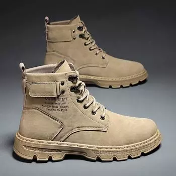 2025 осень новые ботинки Martin мужские корейские версии трендовые спортивные дышащие высокие ботинки в британском стиле 39