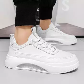 2025 осень новые дышащие повседневные туфли на толстой подошве спортивные студенческие взрывные белые туфли прогулочные туфли молодежная обувь мужская 39