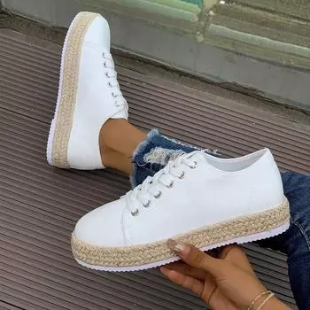 2025 осень новые плоские туфли женские на платформе удобные модные персонализированные плетеные туфли в стиле casual 36 чёрный