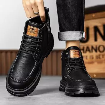 2025 осень новые уличные туфли для инструментов мужские высокие ретро ботинки Martin мужские спортивные и повседневные британские короткие ботинки 39