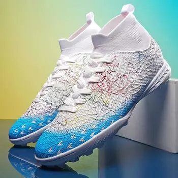 2025 осень новые высокие футбольные бутсы шипы студенческие профессиональные тренировочные кроссовки 46 большой размер обувь для соревнований 35