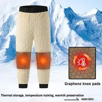 2025 Осень/Зима Мужская Новая Графеновая Защита Колена С Хлопковым Зажимом, Уличные Мягкие Хлопковые Брюки, Мягкие Повседневные Брюки L
