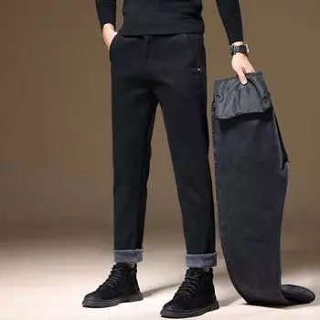 2025 Осень/Зима Новые мужские повседневные брюки, Мужские брюки, Модный повседневный тренд, Плотные прямые брюки облегающего кроя 28