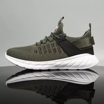 2025 осенне-зимняя сетчатая мужская обувь легкая сетчатая ткань с мушкой корейская версия повседневные спортивные кроссовки мужские кроссовки большого размера мужские 40 серый