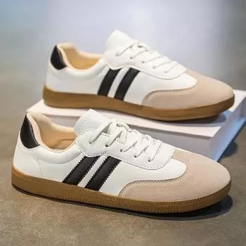 2025 Пара кроссовок De Training Кожаная повседневная обувь Модные низкие кроссовки для сноуборда Мужская обувь Женская обувь 36 белый