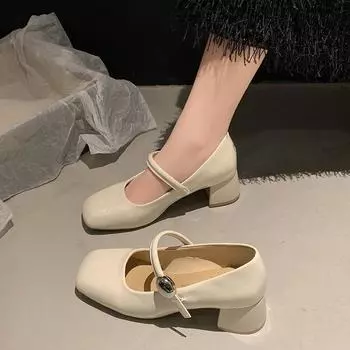 2025 Patent leather Shoes Women high heel Ankle Strap Ladies leather Shoes Pumps Fashion Party Wedding red Shoes 35