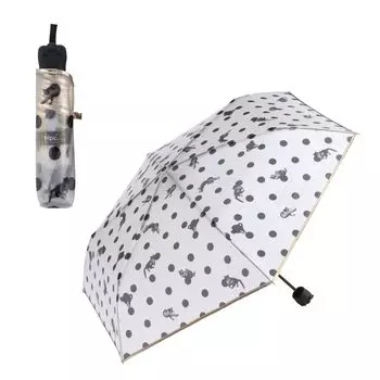 2025 Paw Masayuki Oki x Paw Пластиковый Зонт Nyan Dot Mini Off Складной Зонт Зонт для поездок в школу Стильный Милый Женский Дамский Кошачий Монохромный