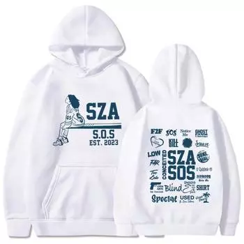2025 Певица SZA Музыкальный Альбом SOS Good Days Печатные Женские Унисекс Толстовки L бежевый