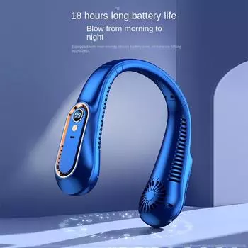 2025 Подвесной шейный вентилятор Ленивый портативный USB-зарядный ручной небольшой вентилятор Офисный спортивный безрукавный шейный вентилятор