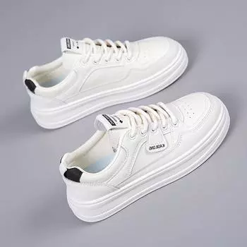 2025 popular spring and autumn non-slip versatile board shoes student Korean version of soft-soled white shoes fashion advanced women s single shoes 35