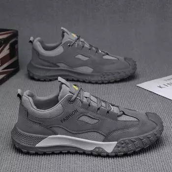 2025 популярная мужская обувь для строительства, рабочая обувь, мужская четырехсезонная нескользящая и износостойкая, на толстой подошве, дышащая рабочая обувь 39