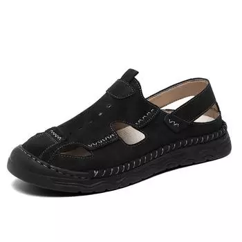 2025 популярные сандалии-мешки мужские летние пляжные сандалии модные мужские сшитые вручную большие размеры классные тапочки 38