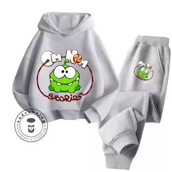 2025 Популярный мультяшный милый свитер Rope--no Nom, осенне-зимний уличный стиль, детский спортивный костюм из чистого хлопка Kawaii 100