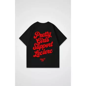 2025 Последние симпатичные девушки поддерживают футболку Leclerc Yangzed Y2K Top T-Shirt Большой размер Повседневная хлопковая футболка с принтом для мужчин и женщин S