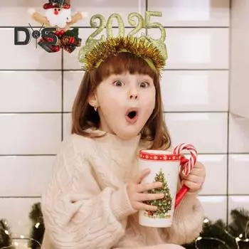 2025 Повязка на голову Блестящий блеск Новогодние праздники Музыкальные фестивали Легкий обруч для волос Аксессуар для волос серебряный