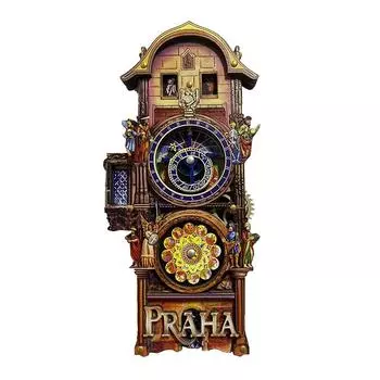 2025 Пражский хронометр деревянные ретро магниты на холодильник шестерня вращающаяся 3D магнитные магниты на холодильник