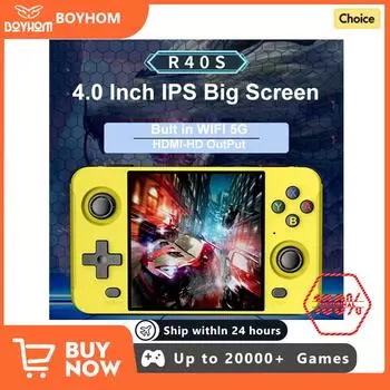 2025 R40S Retro Pocket 720*720 4-дюймовый Ips-экран со встроенным WIFI RK3566 с открытым исходным кодом, портативная игровая консоль для мальчиков, детские подарки 16G(No Game)