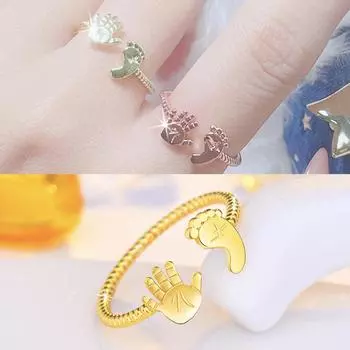 2025 Регулируемое симпатичное кольцо на ладонь: Креативное, простое открытие, уникальные украшения для женщин Adjustable