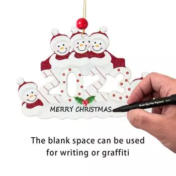 2025 Рождественский Снеговик Семья Деревянный Подвесной Рождественский Декор для Дома Сделай Сам Рождественский Орнамент Рождественский Подарок Новый Год 2024 Navidad