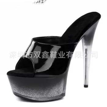2025 rubber rear Kong Nianzhe, you order the pointed head, fish mouth Korean version, average size, blue imitation leather fashion sandals. 34 красный
