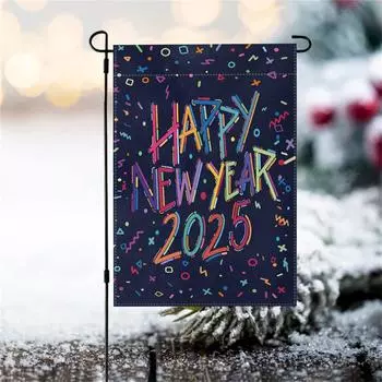 2025 Садовый флаг 12x18 дюймов Вертикальный двухсторонний дворовый декор Подходит для использования на открытом воздухе One Size