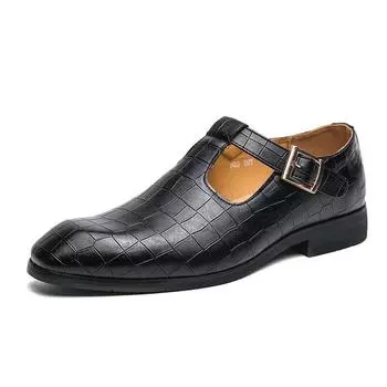 2025 Сандалии Мужские Летние Остроносые Кожаные Туфли Большого Размера Мужские Кожаные Туфли Обувь для Вождения Мужская Повседневная 38