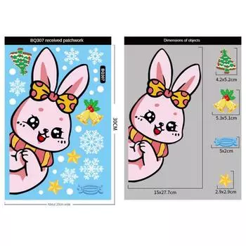 2025 Санта-Клаус, снеговик, олень, снежинка, стеклянные наклейки, веселый рождественский декор для дома, рождественские украшения, наклейка на зеркало Navidad