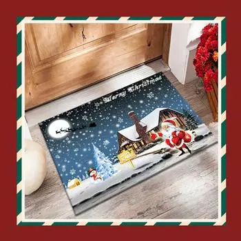 2025 Счастливого Рождества Навидад Новый год ПодарокРождественское украшение Коврик для пола Входная дверь Спальня Ванна Туалет Противоскользящий коврик Ковер