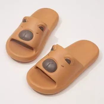 2025 Симпатичные тапочки Повседневная инновационная дизайнерская обувь Женские легкие домашние тапочки с мягкой подошвой Высококачественные эксклюзивные фирменные тапочки 35 бежевый