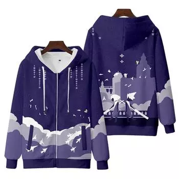2025 Sky Children of The Light 3D Print Zop Up Женская/Мужская толстовка с капюшоном Уличная одежда Косплей Куртка с капюшоном на молнии Верхняя одежда S