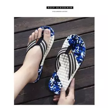 2025 slippers men s flip-flops step on shit feeling summer wear camouflage large size thick bottom outdoor beach sandals 37
