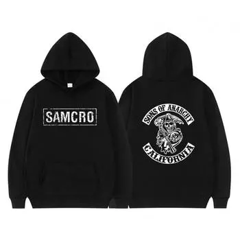 2025 Sons of Anarchy SAMCRO Doppelseitig Drucken Streetwear Mnne S