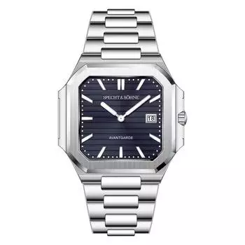 2025 Specht & Shne Новые популярные ультратонкие кубические часы для мужчин кварцевые наручные часы сапфирово-зеленого цвета светящиеся водонепроницаемые синий