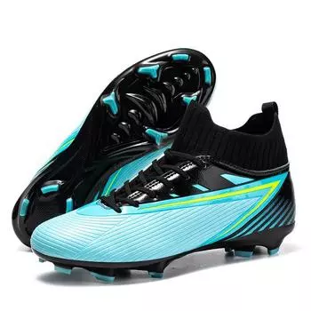 2025 spot football shoes men s high-top students and women s broken nails training shoes professional competition sports shoes 36