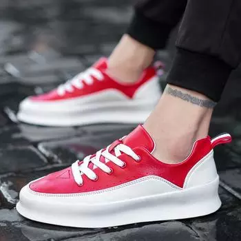 2025 spring and autumn low-top student fashion board shoes men s height increase muffin baseplate shoes men s single shoes white shoes men s tide 39