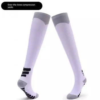 2025 Spring and Autumn New Arrival Sports over the Knee Fitness Running Yoga Socks Training Pilates Socks for Women White free size