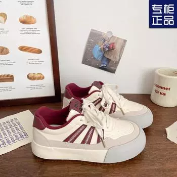 2025 Spring and Autumn New German Training Shoes Women s Shoes Niche Popular Board Shoes Light and Comfortable Versatile Soft Sole Casual Little 35 красный