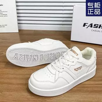 2025 spring and autumn new Internet celebrity platform white shoes women s with skirt versatile fashion trendy shoes children s casual board shoes 35 синий