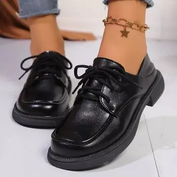 2025 Spring and Autumn New Retro Casual Women s British Style Thick Soled Loafers Fashionable Versatile Comfortable Fit Shoes 35