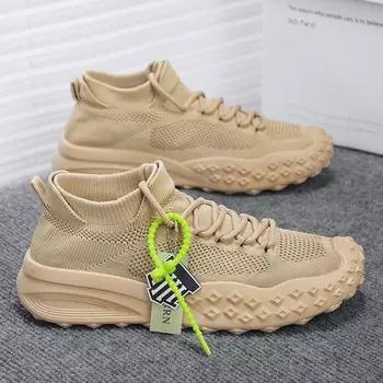 2025 spring and summer breathable fly weaving versatile new men s sports and leisure injection molding round head fashion daily couple shoes 38