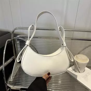 2025 spring and summer French bag women s new versatile high-end texture fashion single shoulder, bag armpit белый